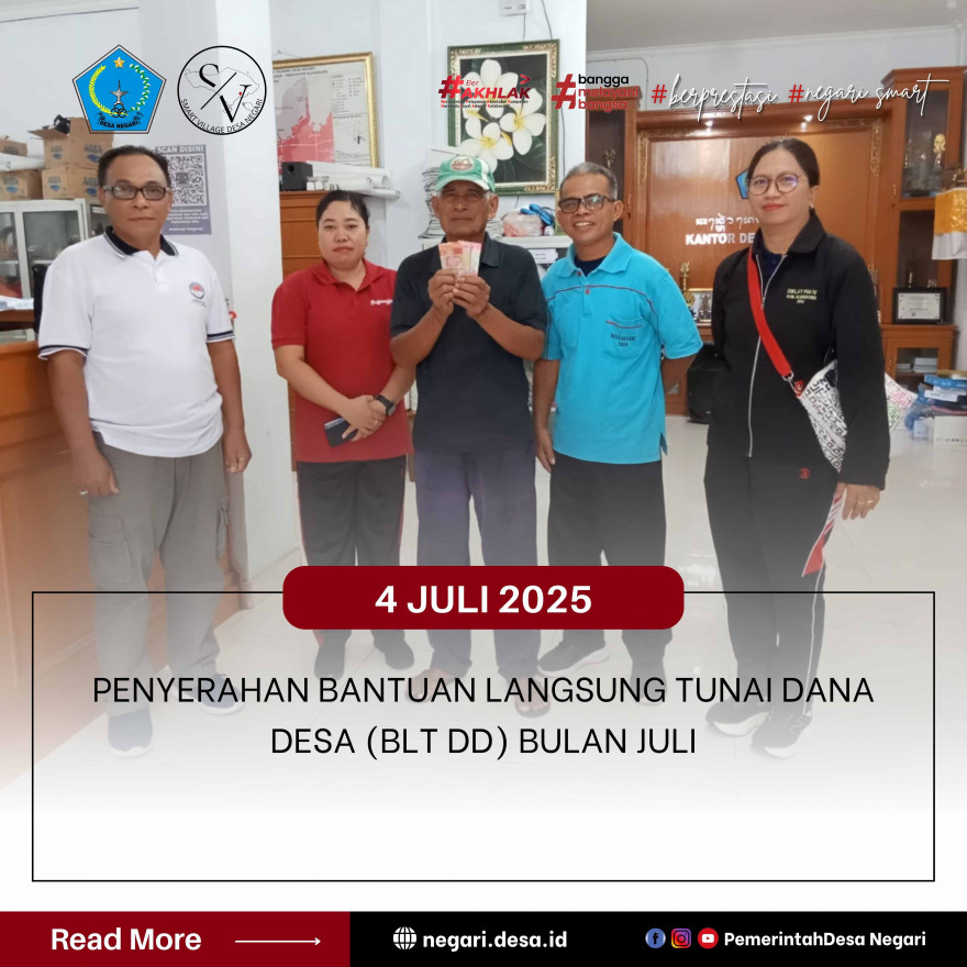 Penyerahan BLT Dana Desa Bulan Juli Tahun 2025: Bentuk Komitmen Desa dalam Pemulihan Ekonomi Warga