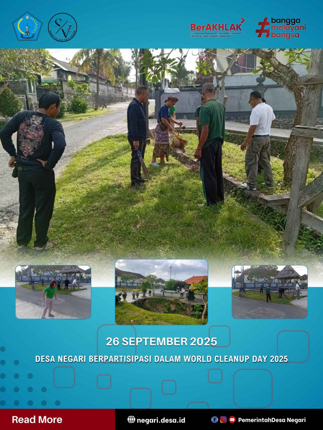 Desa Negari Berpartisipasi dalam World Cleanup Day 2025